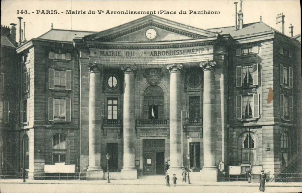 Paris - Rathaus des 5. Arrondissements (Place du Panthéon) — anonymer Verleger, Nummer 348 - Vorderseite