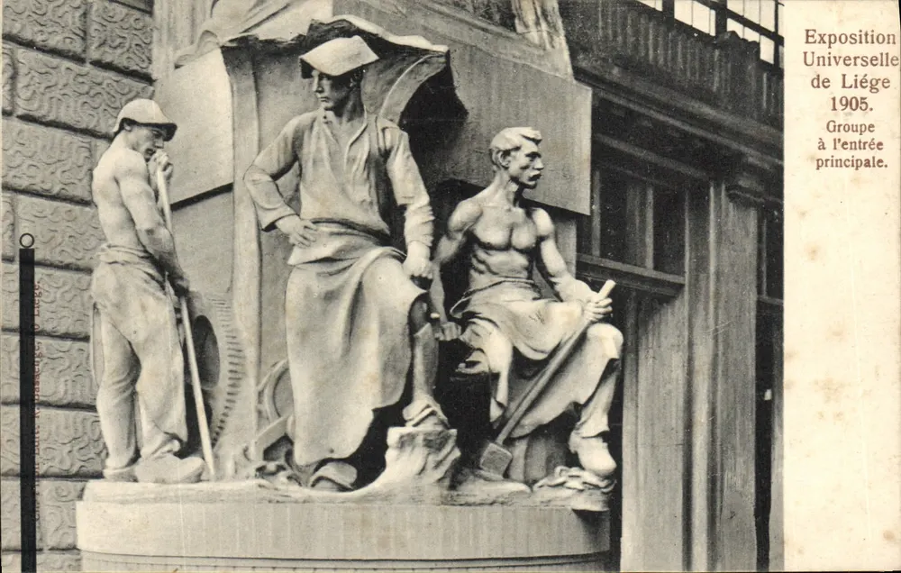 Weltausstellung von Liège 1905 — Gruppe am Haupteingang — Verleger unbekannt - Vorderseite