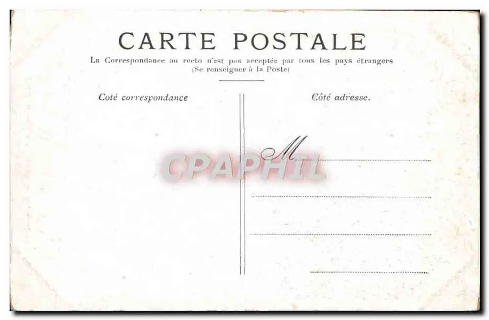 Paris — A Estátua da República — Editor não identificado, número de série 0190 - Verso