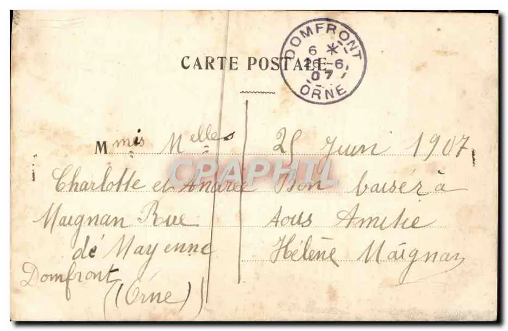 Jovem mulher em traje oriental — C.M. — editor C.M. (verso) - Verso