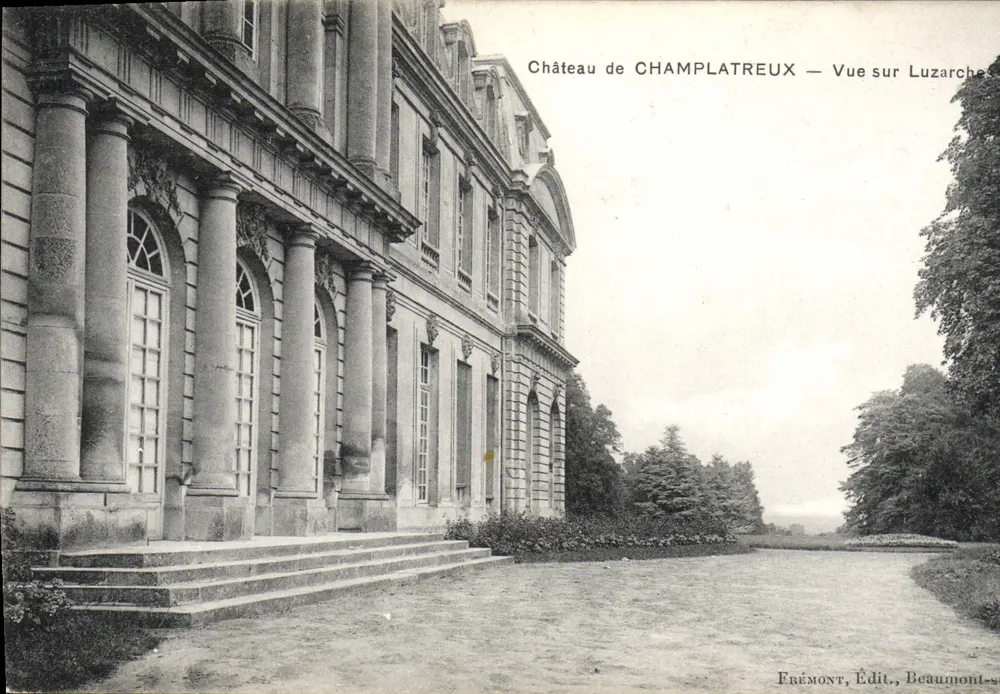 Castelo de CHAMPLATREUX — Vista sobre Luzarches — Frémont, Édit., Beaumont-sur-Oise - Frente