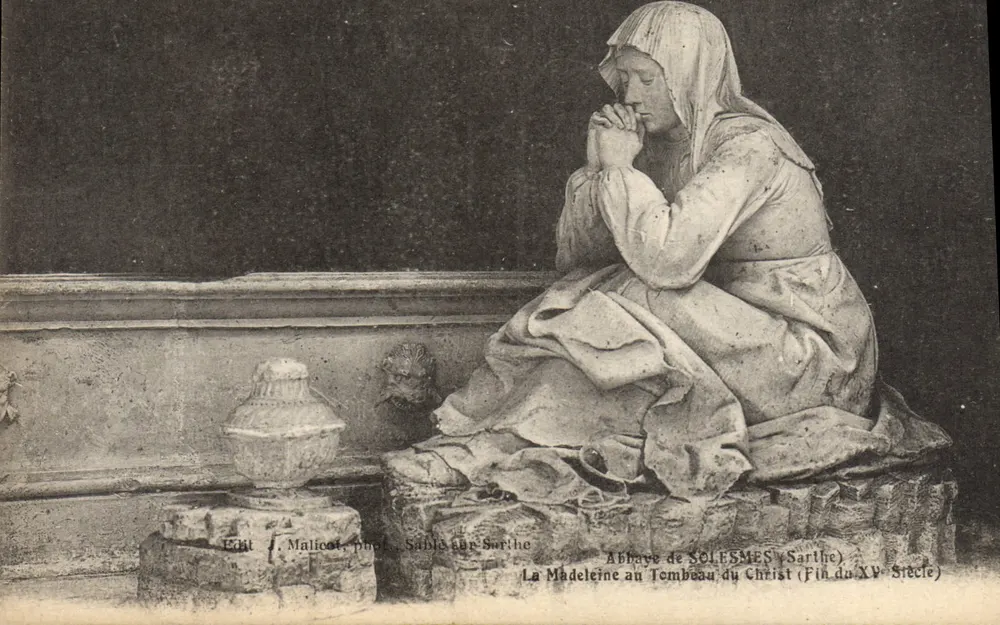 Die Magdalena am Grab Christi — Abtei von Solesmes, Sarthe — Édit. Malicot, Sable-sur-Sarthe - Vorderseite