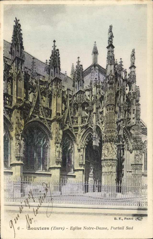 Louviers (Eure) - Kirche Notre-Dame, Südportal — B. F., PARIS - Vorderseite