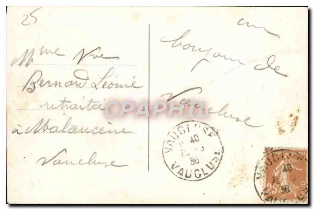 Fontaine de Vaucluse — Innere des Gouffres während der Trockenzeit — Edit. Izard n°26 - Rückseite
