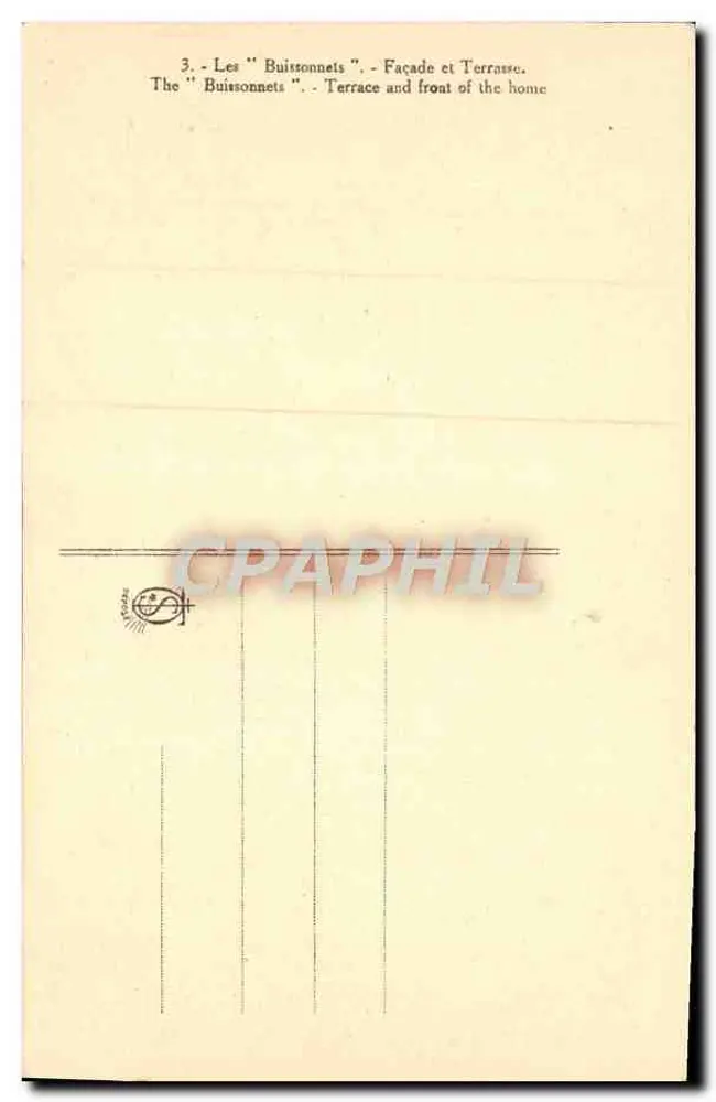 लेस बुइसोनेट्स — फैसेड और टेरस — एडिटर : स्पेशिया - पीछे