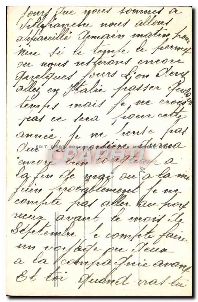 Villefranche-sur-Mer — Le quai — RM, éditeur RM, n° de série 1032 - Verso