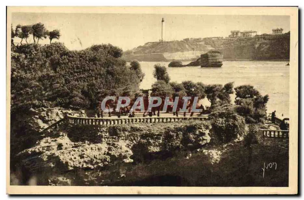 Ansicht des Rocher de Basta und des Cap Saint-Martin — Biarritz — Éditions d'Art V. W. Paris - Vorderseite
