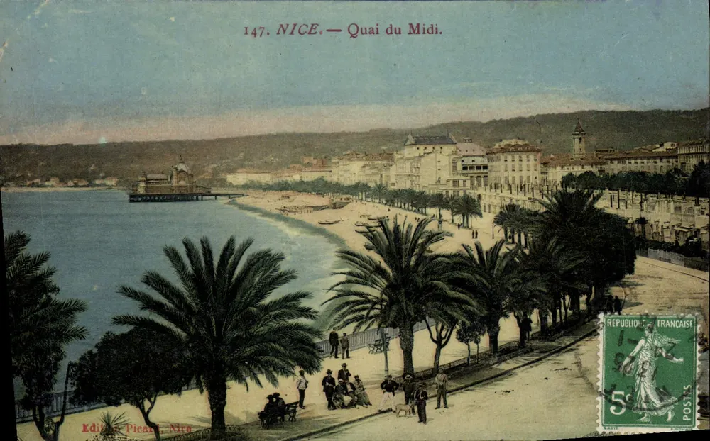 Nice — Quai do Meio-dia — Editor Picard, Nice, n° 147 - Frente