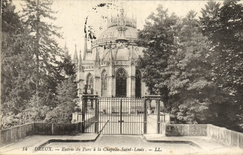 Dreux — Eingang zum Park bei der Kirche Saint-Louis — LL. n°14 - Vorderseite