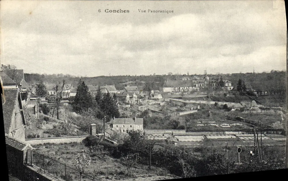 Conchès — Vue panoramique — éditeur imprimeur non identifié, n°6 - Frente