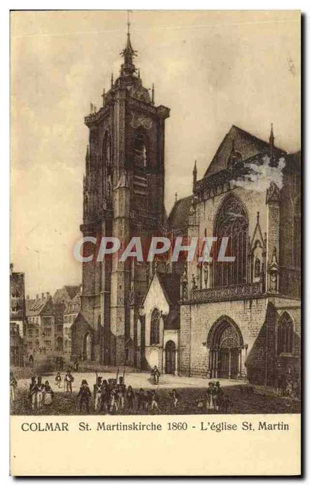 Colmar - L'église Saint-Martin - éditeur Jul. Manina & Cie. Strasbourg - Recto