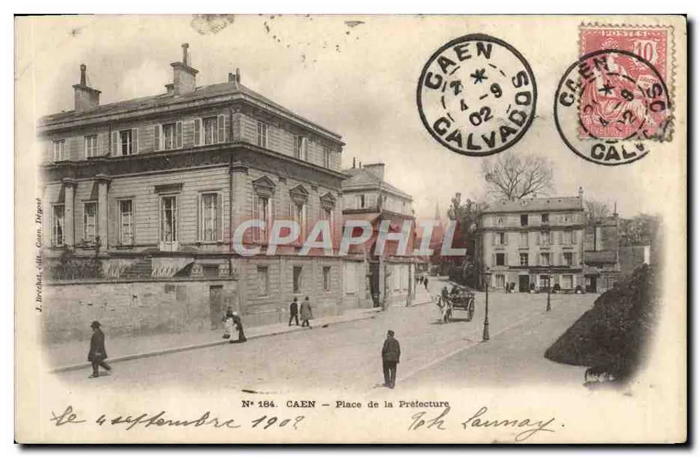 CAEN — Praça da Prefeitura — L. Brochon, Caen, Depósito — N° 184 - Frente