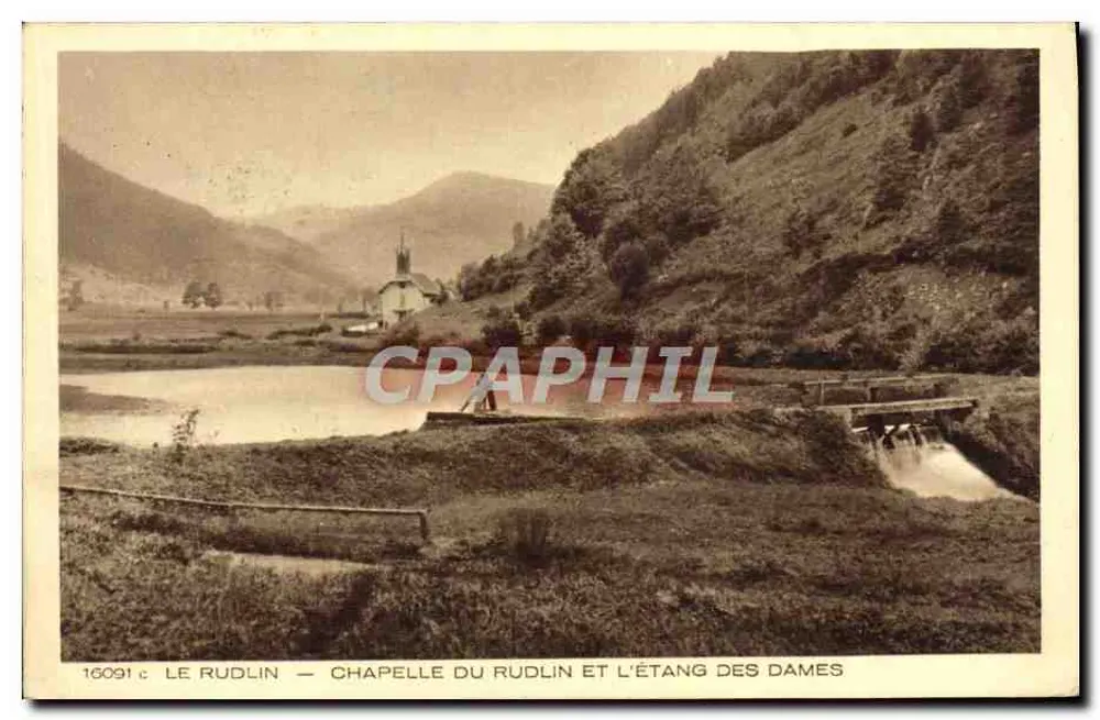 Le Rudlin — Kapelle von Le Rudlin und Étang des Dames — Braun & Cie, Druckerei, Saint-Dié-des-Vosges - Vorderseite