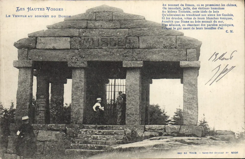 Kaplica na szczycie Donon — Wysokie Vosgi — Imp. Ad Weick — Saint-Dié, N° 4936 - Awers