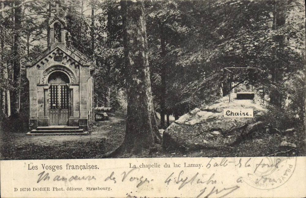 Die Kapelle am See Lamay — Ballon d'Alsace — Verlag DOBER, Straßburg, Nr. D 16716 - Vorderseite