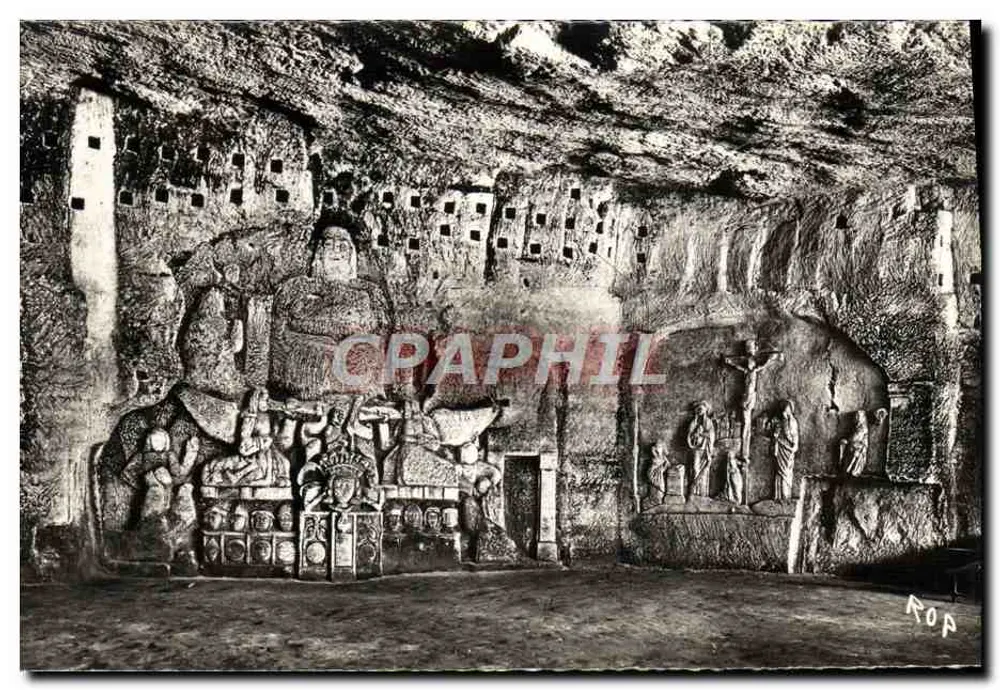 Brantôme in Périgord — Interno delle Grotte — Bas-Relief (XVI secolo) — Foto Robert Rop - Recto