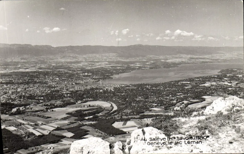Panoramablick auf den See Léman — Au Salève (Haute-Savoie) 1380m — Genf, See Léman - Vorderseite
