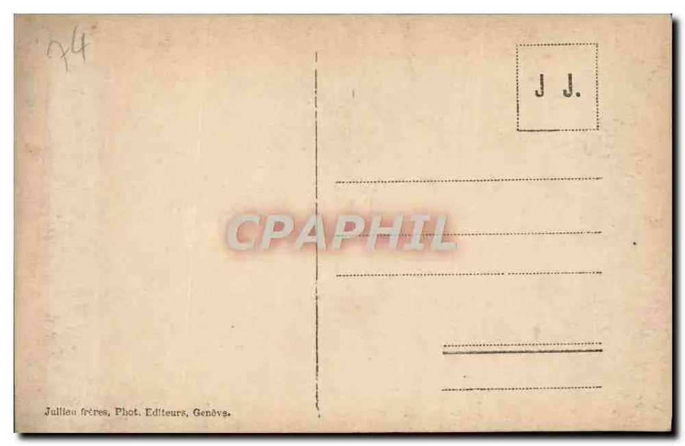 Chamonix - Plano Praz, Aiguille Verte, Charmoz e Blaitière — J.J. — n° 24 - Verso