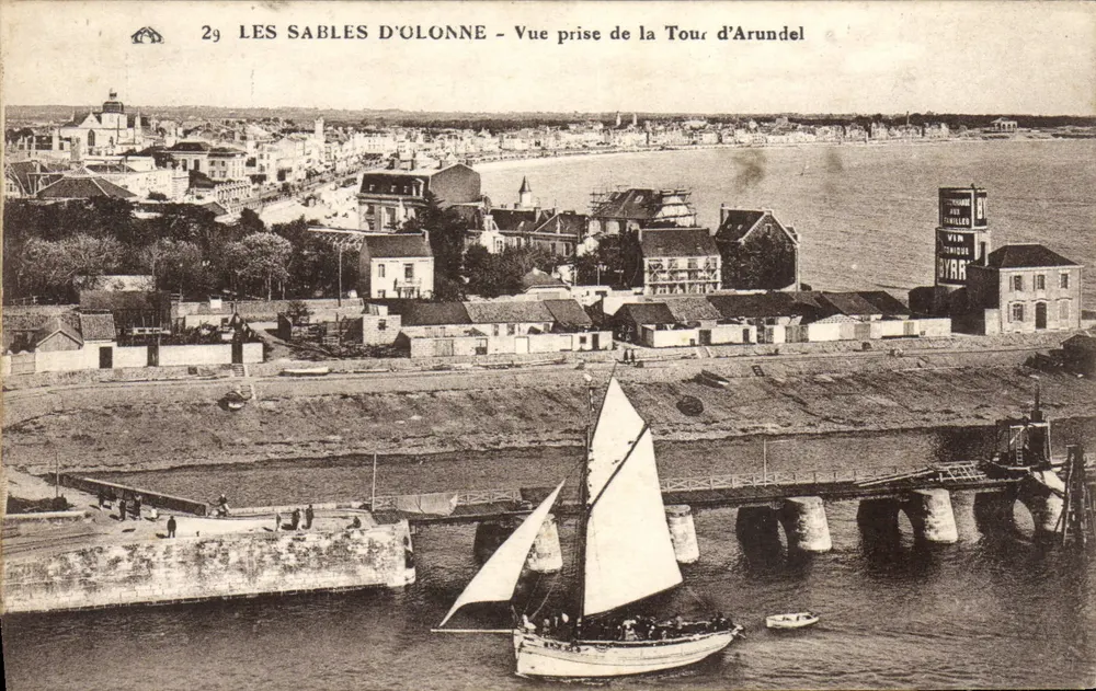 Les Sables-d'Olonne — Aufnahme von der Arundel-Turm — Verlag: Ch. A. de la Tour d'Arundel, n° 29 - Vorderseite