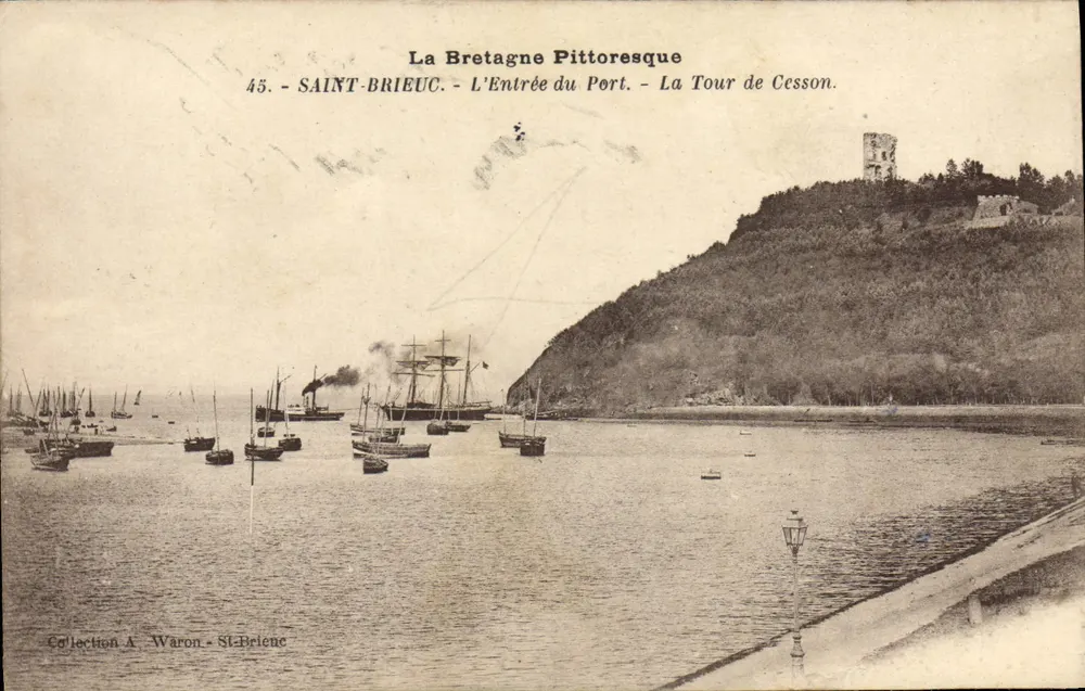 Saint-Brieuc - Der Eingang zum Hafen - Die Cesson-Turm — Sammlung A. Waron - Vorderseite