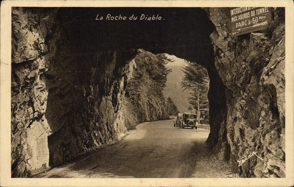 La Roche du Diable — vista do túnel — Edição de Arte Parder, Nancy, n°867 - Frente