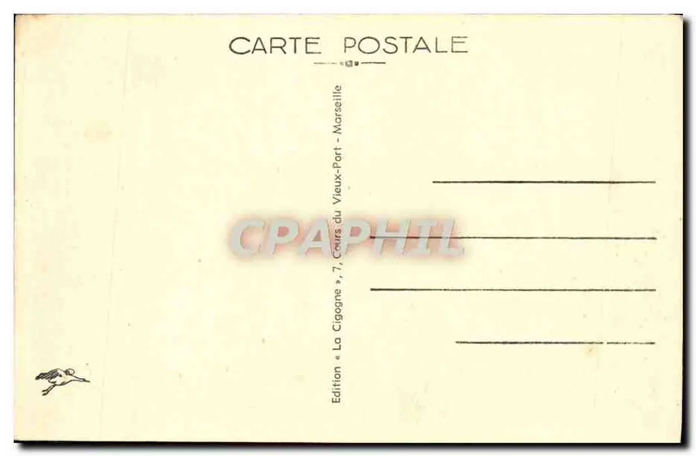 Nîmes — Le Pont du Gard — Édition « La Cigogne », 7, Cours du Vieux-Port - Marseille - Verso