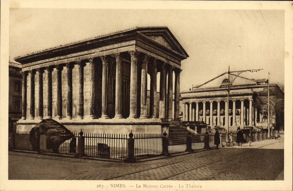 Nîmes — A Maison Carrée - O Teatro — Edição 'La Cigogne', Marseille - Frente