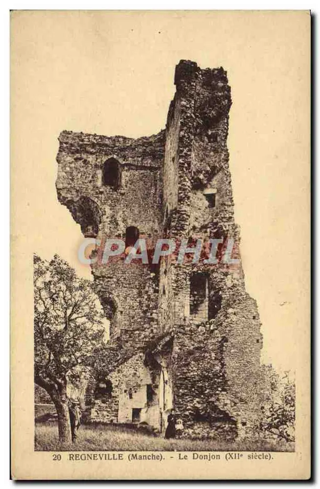 Regneville (Manche) — O Donjon (século XII) — Cliché Gaspard Frères - Frente