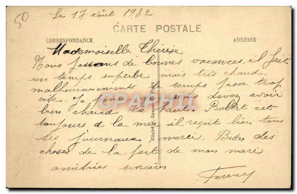 Regneville (Manche) — O Donjon (século XII) — Cliché Gaspard Frères - Verso