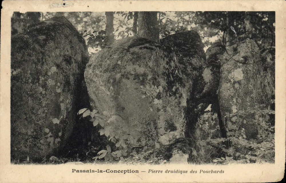 Passais-la-Conception — Pierre druidique des Pouchards - Frente