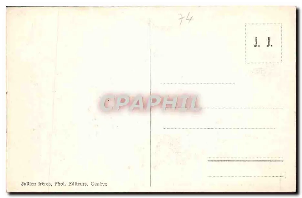 Auf den Gipfeln — Aiguille Verte und Mont-Blanc — J. J. 3162 - Rückseite
