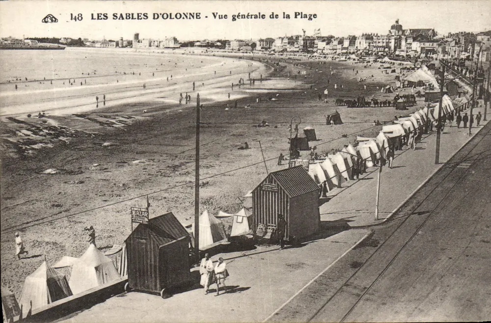 Les Sables d'Olonne — Vista generale della spiaggia — n°148 - Recto