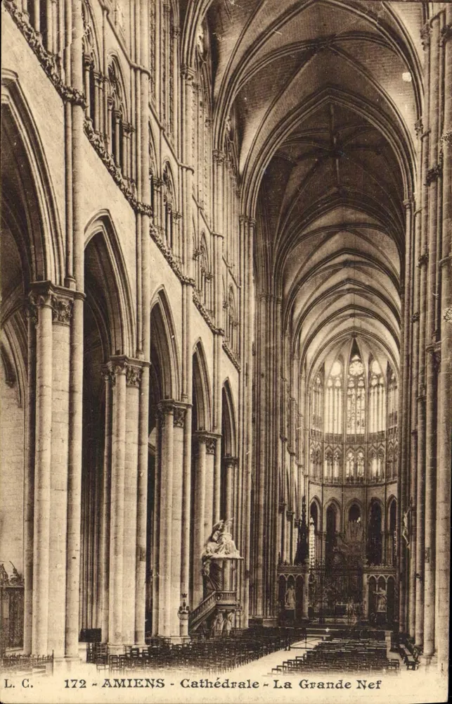 Amiens - Cattedrale - La Grande Nef — L. C. 172 - Recto