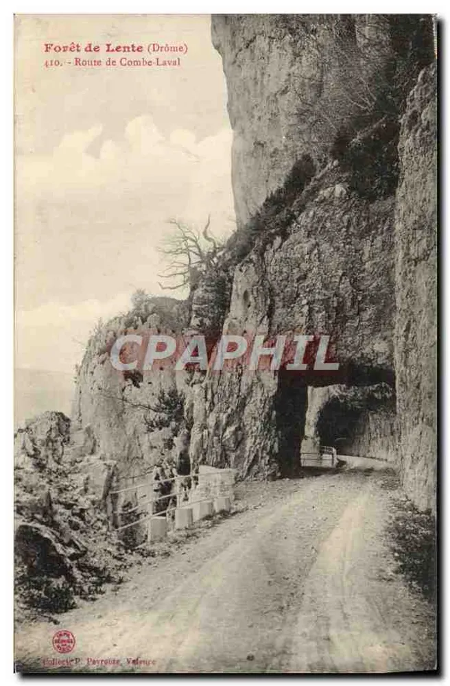 Floresta de Lente (Drôme) — Estrada de Combe-Laval — Editor P. Pastroize, Valence, n° 410 - Frente
