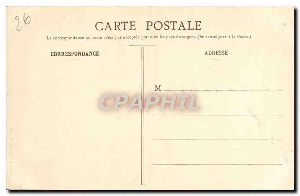 Floresta de Lente (Drôme) — Estrada de Combe-Laval — Editor P. Pastroize, Valence, n° 410 - Verso
