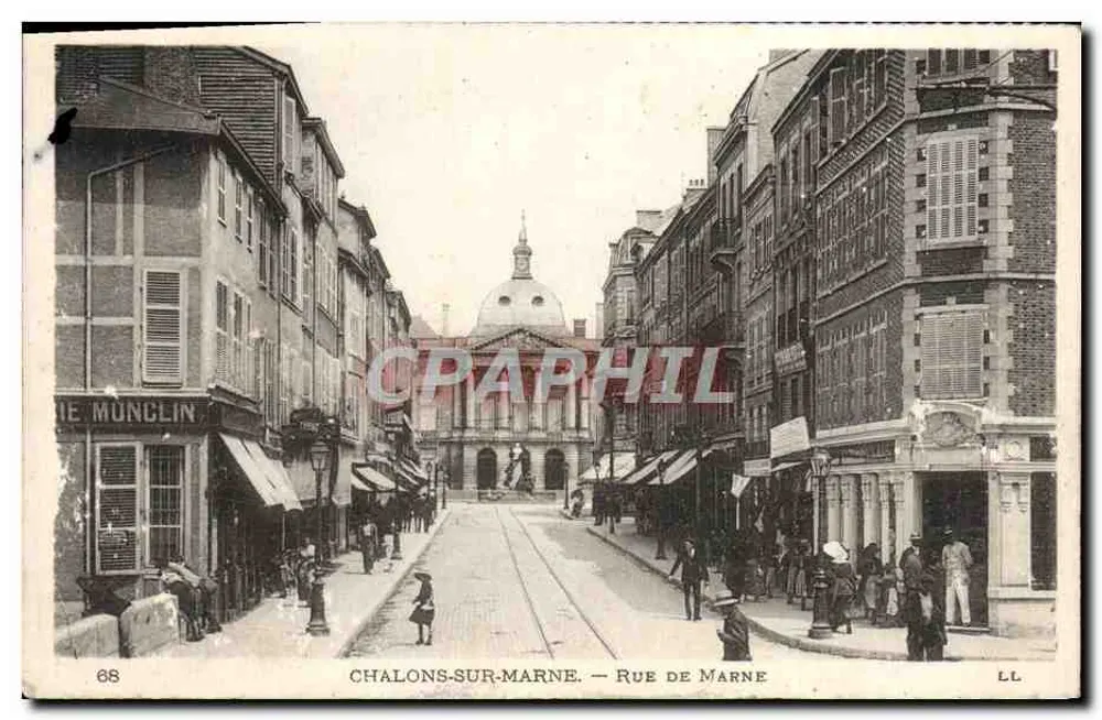Chalons-sur-Marne — Rue de Marne — Editora LL, n° 68 - Frente
