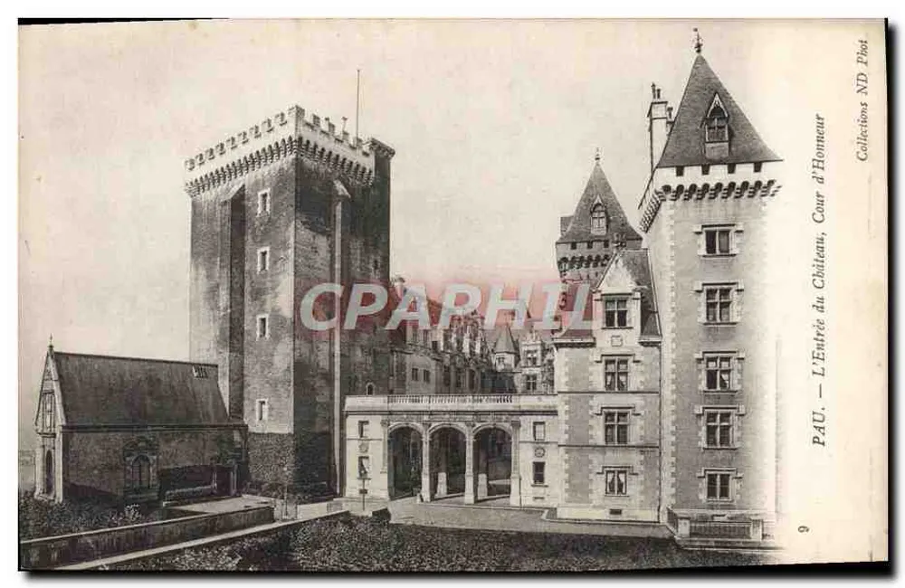 Pau — Eingang zum Schloss, Schlosshof — Collections ND Plot, n°9 - Vorderseite