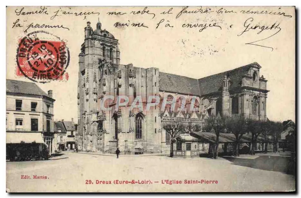 Dreux (Eure-&-Loir) — A Igreja de São Pedro — Edit. Martin, n°29 - Frente