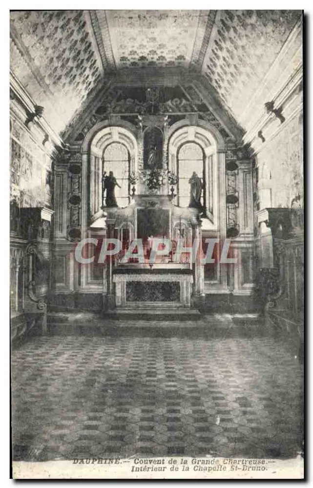 Dauphiné — Kloster der Grande Chartreuse — Innenansicht der Kapelle St-Bruno - Vorderseite