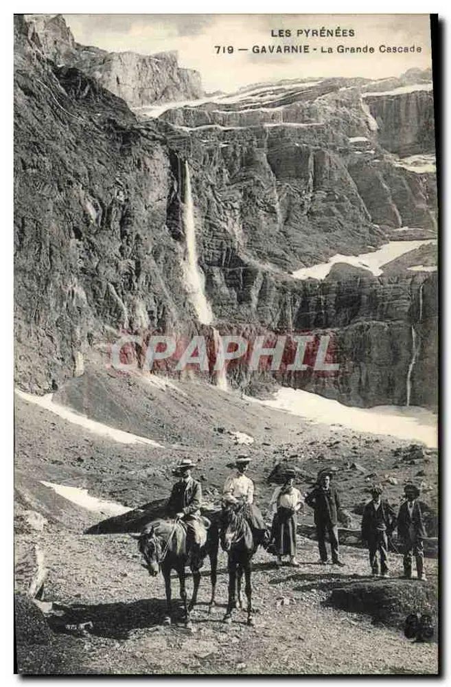 Os Pirineus — Gavarnie, A Grande Cachoeira — n°719 - Frente