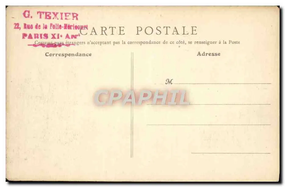 Place de l'Hôtel-de-Ville — Chanson du Maire d'Eu — Séine Imp. n°251 - Rückseite