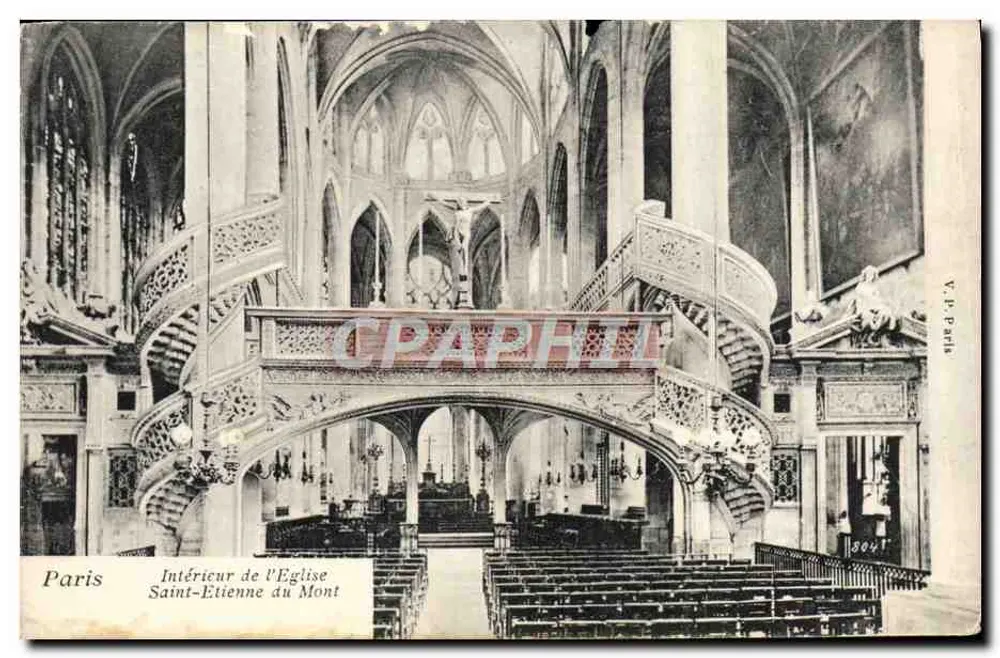 Innenansicht der Kirche Saint-Etienne du Mont — Paris — V.P. Paris n° 804 - Vorderseite