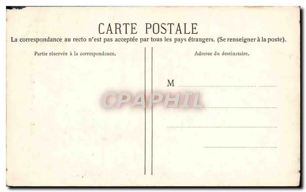 Bordeaux — Porta do Palácio — editor B. L. & Cie, n°4 - Verso