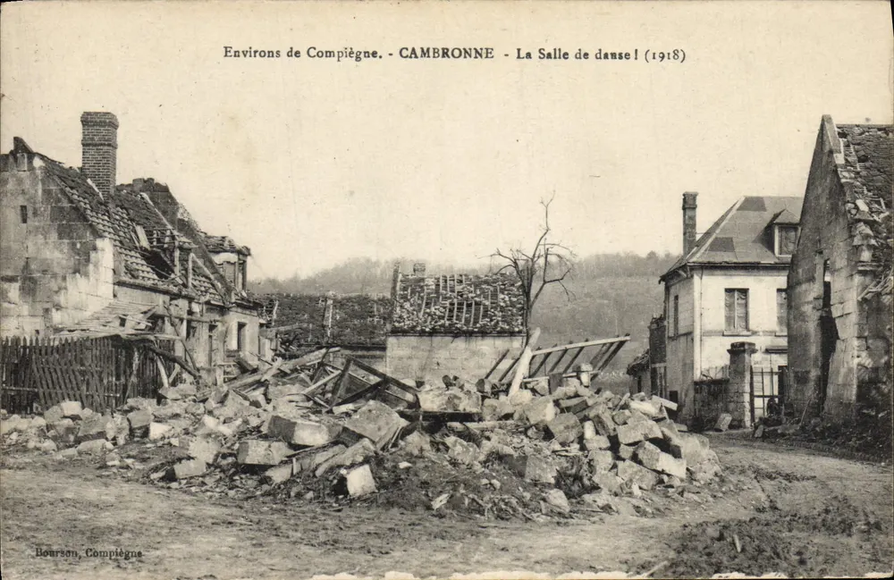 Cambronne — Die Tanzhalle (1918) — Umgebung von Compiègne — Bourson, Compiègne - Vorderseite