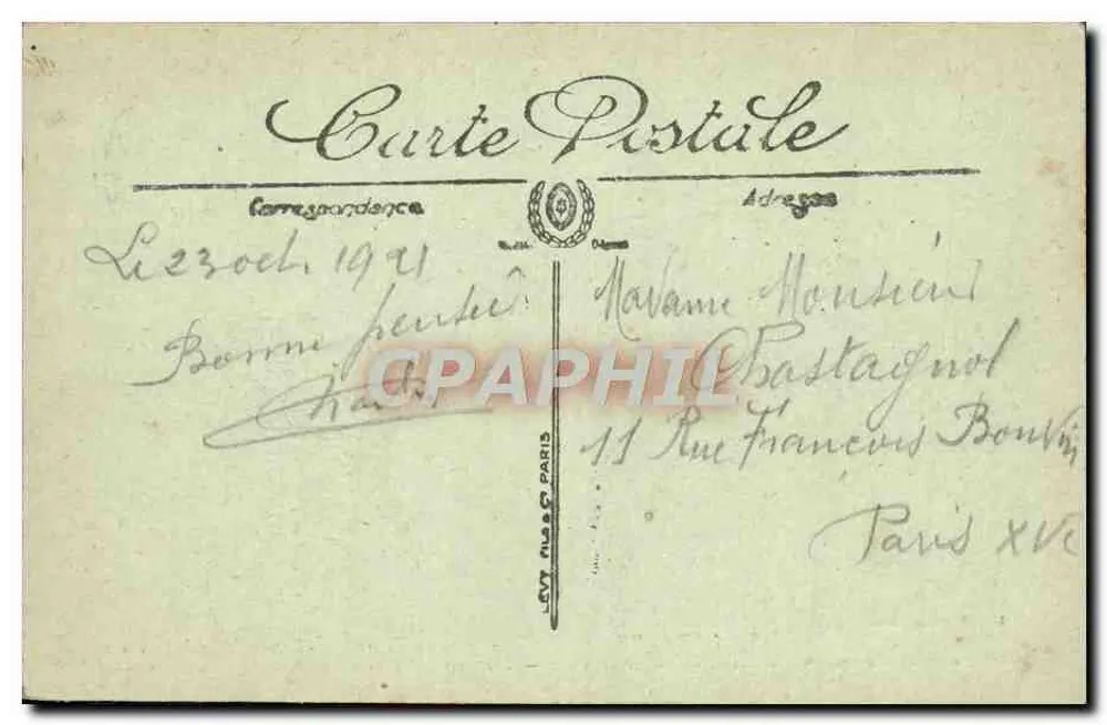 Die Ruinen des Großen Krieges — Straße Marshall Pétain und Turm Ballan — LL - Rückseite