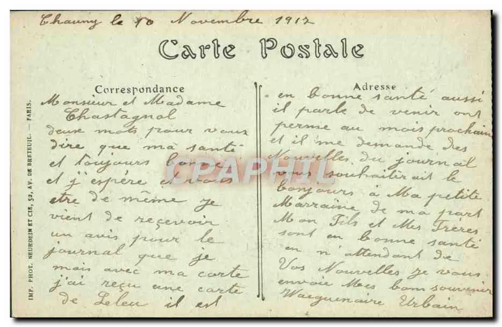 Crapeaumesnil (Oise) — Ruínas da Igreja — Visé Paris N° 931 - Verso
