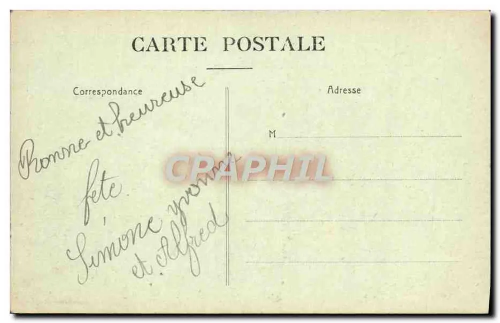 Janvry (Marne) — Eine Zerstörte Straße — Verlag: Chiche & Cie - Rückseite