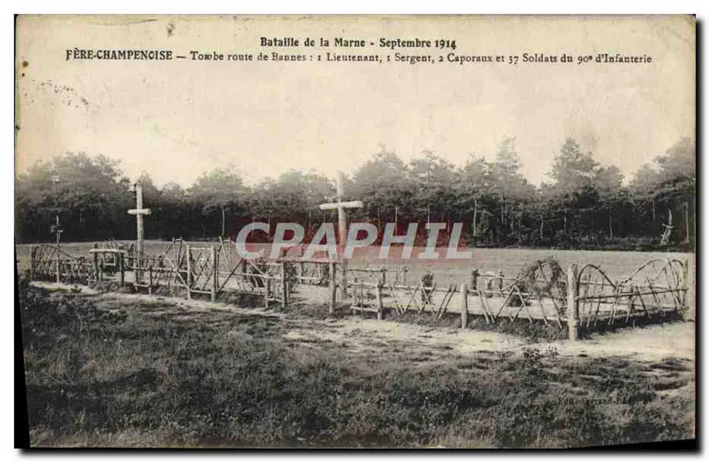 Fère-Champenoise — Grab am Weg nach Bannes — Éditeur : J. Bertrand & Cie - Vorderseite