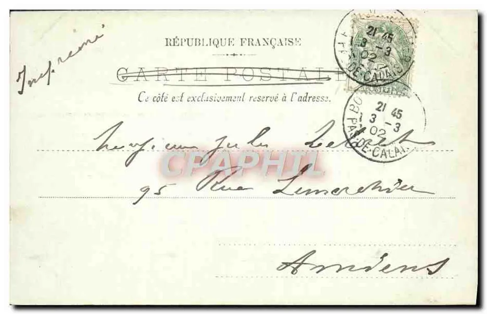 Boulogne-sur-Mer — L'Heure de la Marée — LL. — Éditeur LL. — N° 83 - Rückseite