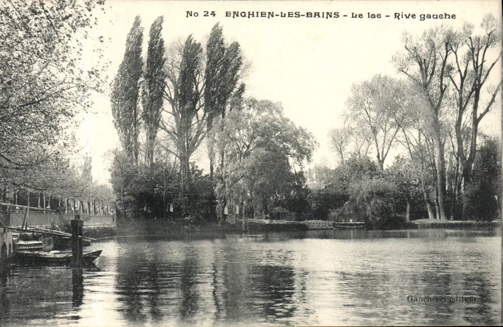 Enghien-les-Bains — O lago — Riva esquerda — Editora Gaucherel, Número 24 - Frente